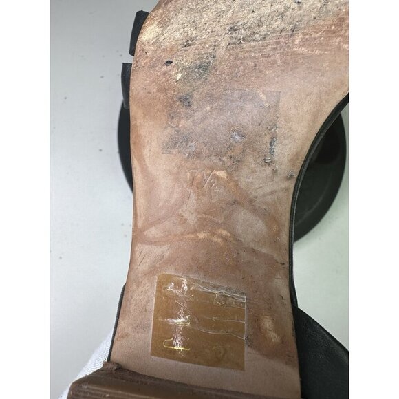 Madewell Slip On Flat Sandals Black Leather Straps Sz 7.5 - Picture 10 of 10